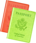 Herain Green & Orange Passport Holder by WelcometoHerain