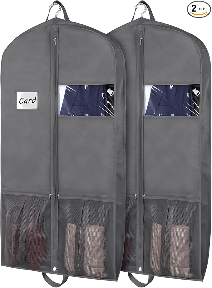 Zilink 43" Suit Bags for Closet Storage and Travel Gusseted Hanging Garment by Zilink