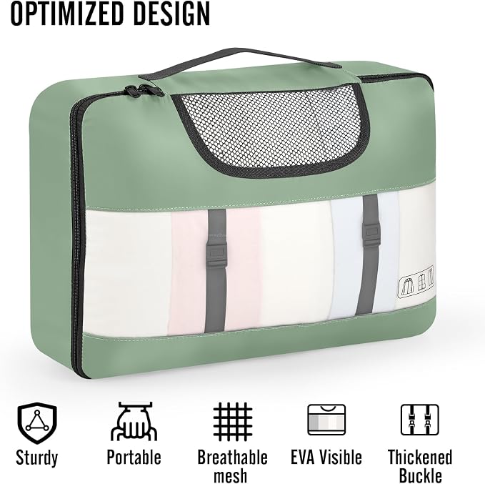 Veken 10 Set Packing Cubes for Travel Essential, Suitcase Organizer Bags in 4 - Image 4