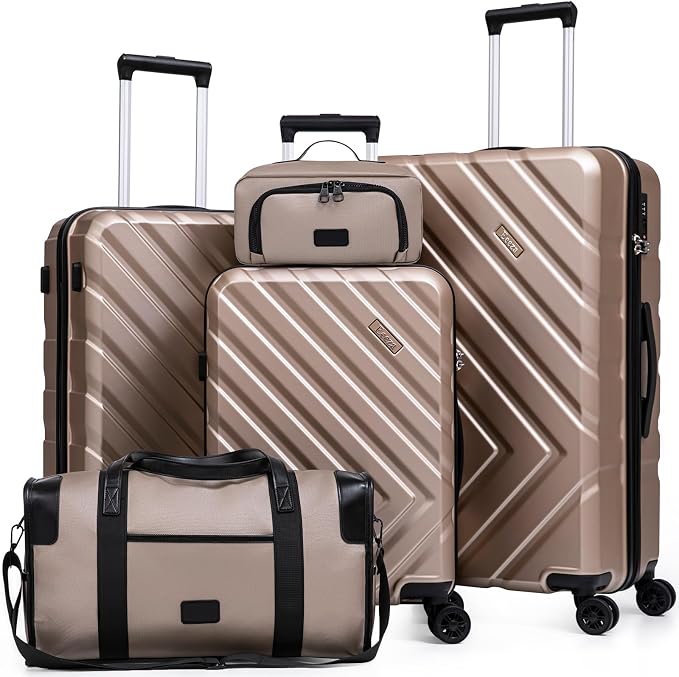 Luggage Sets 5 Piece, Suitcases by Eeeza
