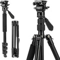 Fotopro 78" Camera Tripod, Aluminum Compact Travel Tripod and Monopod by Fotopro
