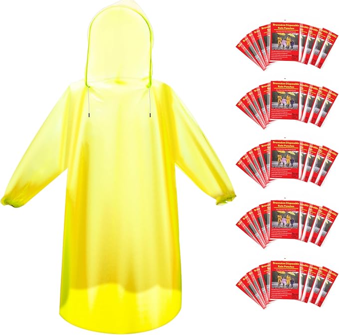 Bruvoalon 6 & 20 Pack Disposable Rain Ponchos - Image 9