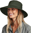 FURTALK Sun Hats for Women Ponytail UPF 50+ Beach Summer Hat Wide Brim Packable by FURTALK