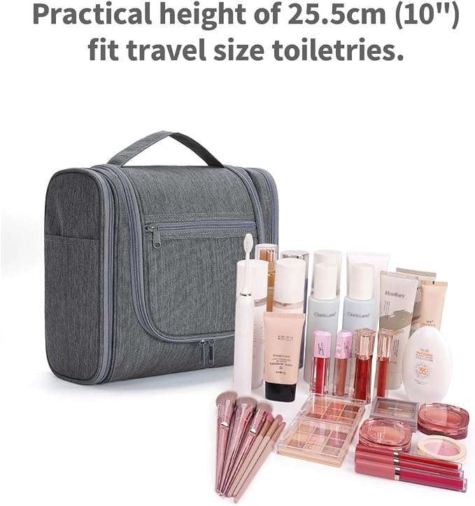 Narwey Hanging Toiletry Bag for Women Travel Makeup Bag Organizer Toiletries - Image 4
