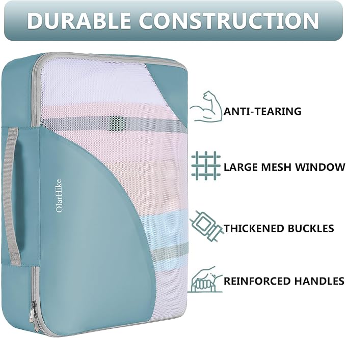 8 Set Packing Cubes for Travel, Gifts for Women Mom, Anti-Tearing Suitcase - Image 4