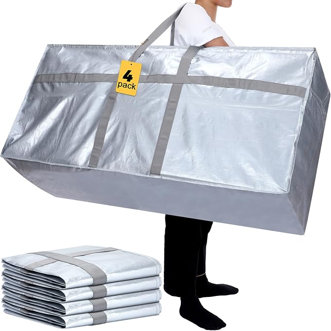 4 Pcs 66 Gallon Large Moving Bags - Image 2