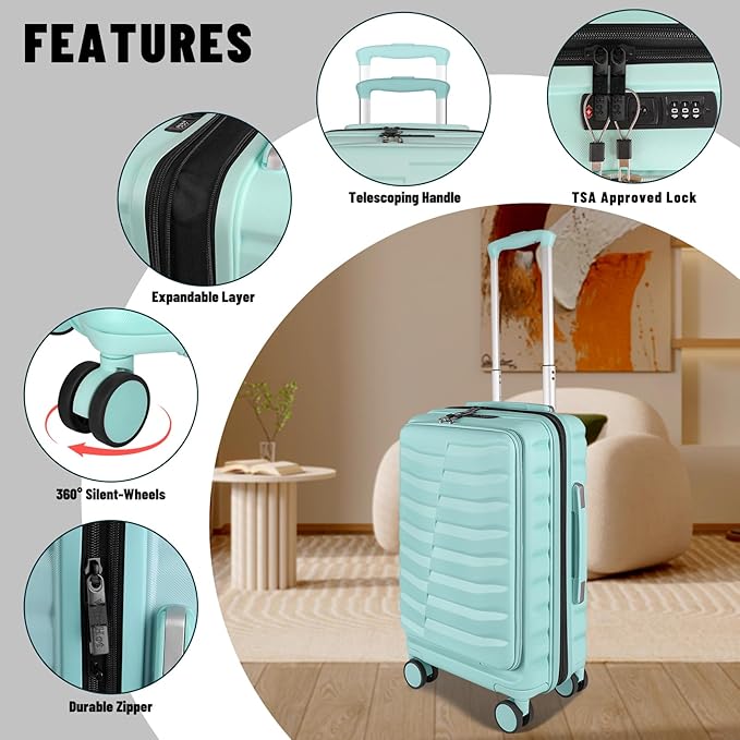 22×14×9 Airline Approved Carry On Luggage - Image 6