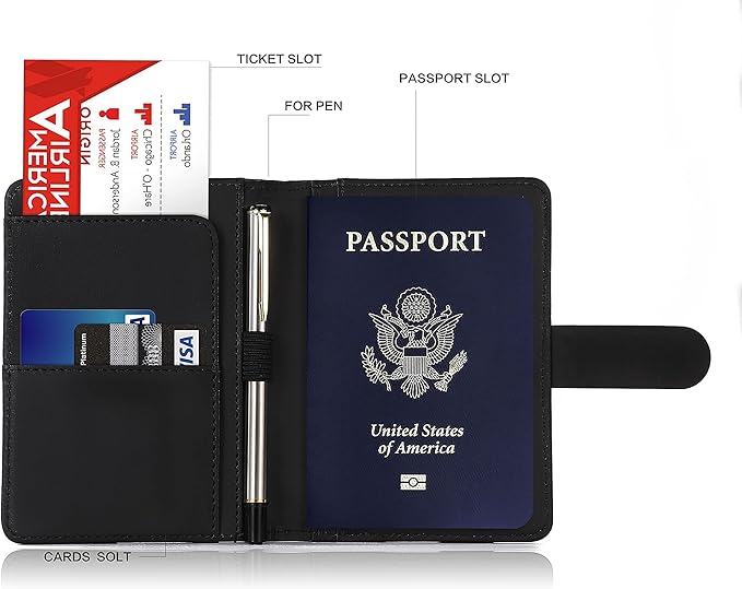 Melsbrinna Premium Leather Passport Holder Covers Case, Waterproof Rfid - Image 3