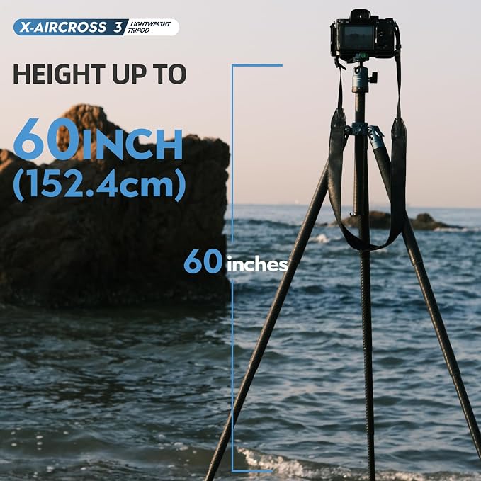 Fotopro Carbon Fiber Tripod 60 Inch 360 Degree Ball Head Quick Release Plate - Image 3