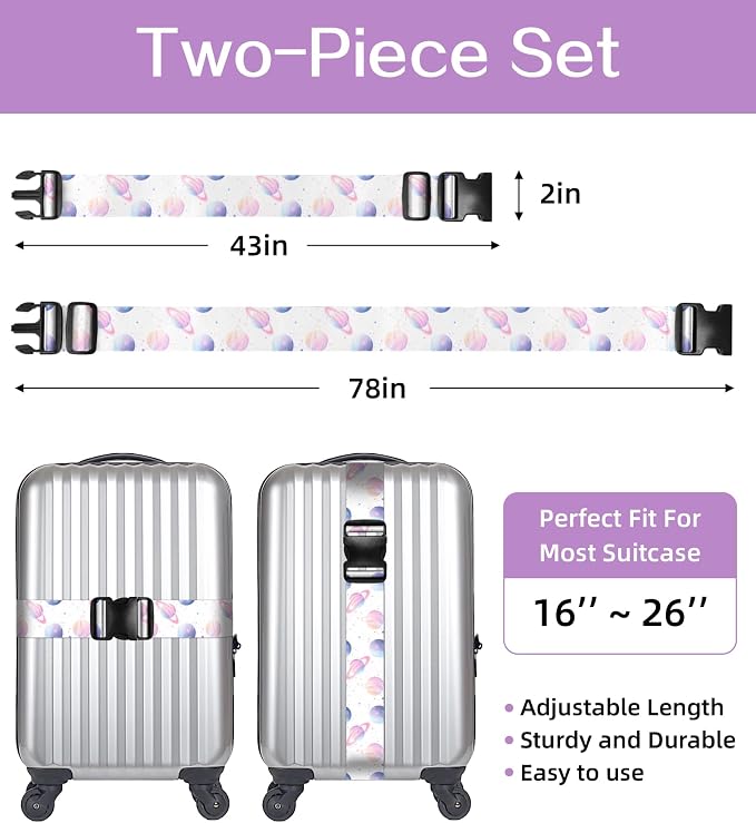 Luggage Straps for Suitcases Travel Belt Luggage Band Heavy Duty Traveling - Image 2