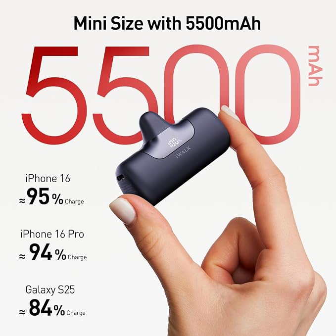 iWALK Portable Charger 5500mAh Next-Gen Small Power Bank 22.5W Fast Charging - Image 2