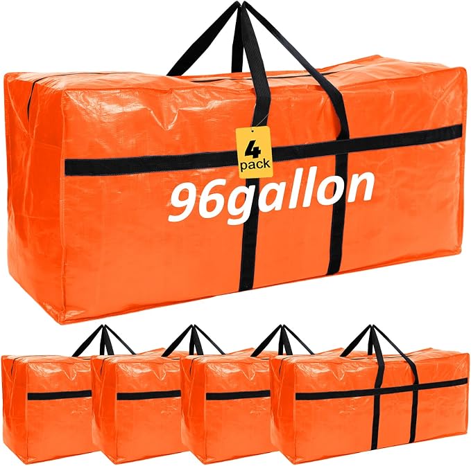 4 Pcs 96 Gallon Large Moving Bags by Clysee