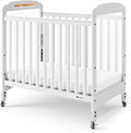Foundations Serenity Compact Clearview Daycare Crib, Fixed Side, Durable Wood by FoundationsChildrensProducts