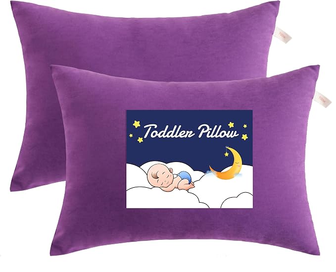NTBAY Toddler Pillows, Down Alternative 13"x18" Pillows, Machine Washable by NTBAY