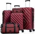 Luggage Sets 5 Piece, Suitcases by Eeeza