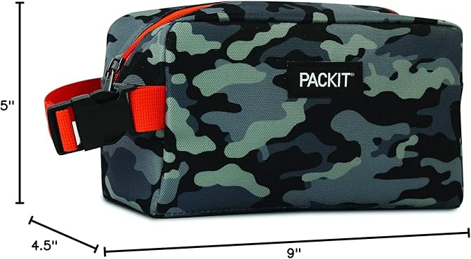 PackIt Freezable Snack Box, Charcoal Camo, Built - Image 8