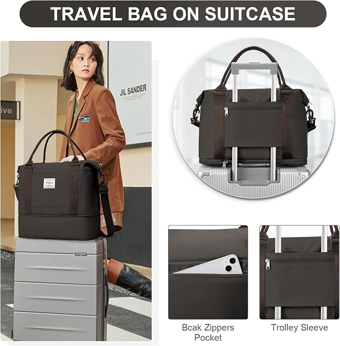 Travel Duffel Bag, Sports Tote Gym Bag, Shoulder Weekender Overnight Bag - Image 2