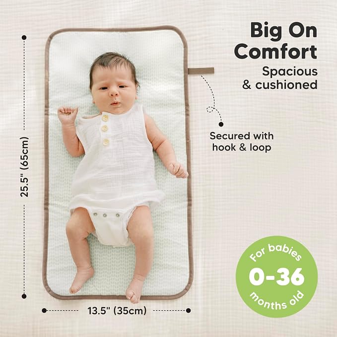 KeaBabies Portable Diaper Changing Pad, Easy Wipe Clean - Image 3