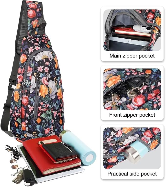 TITECOUGO Small Sling Bag, Lightweight Crossbody Backpack - Image 2