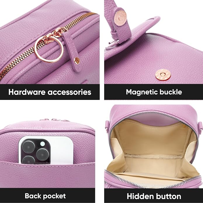 1060 Leather Crossbody Bags for Women Anti-Theft Vegan Purse - Image 3