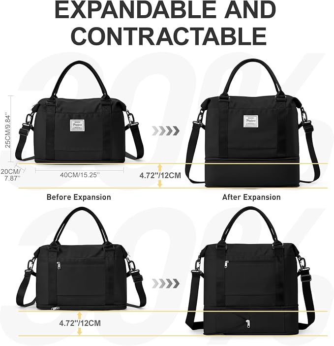 Travel Duffel Bag, Sports Tote Gym Bag, Shoulder Weekender Overnight Bag - Image 4