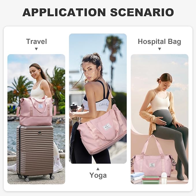 Travel Duffel Bag, Sports Tote Gym Bag, Shoulder Weekender Overnight Bag - Image 3
