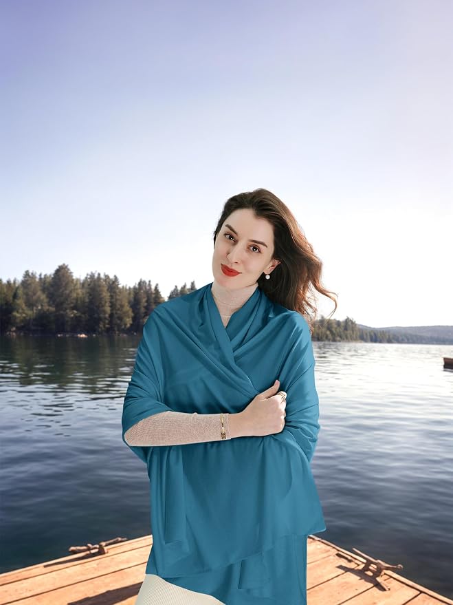 VENVSBEE Shawl Wraps for Women, Travel Scarf Soft Blanket Wrap Pashmina Travel - Image 4