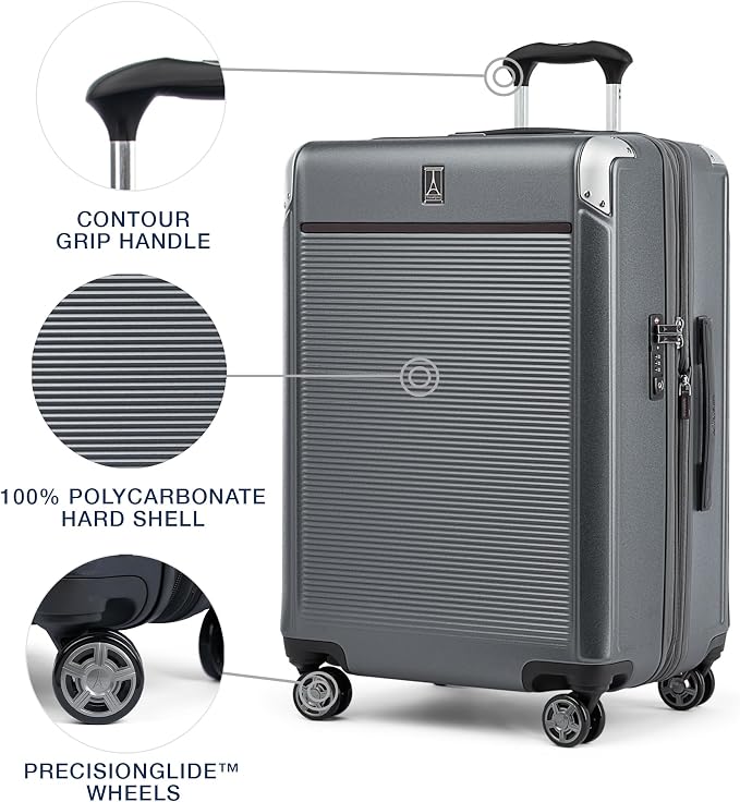 Travelpro Platinum Elite Hardside Expandable Checked Luggage, 8 Wheel Spinner - Image 3