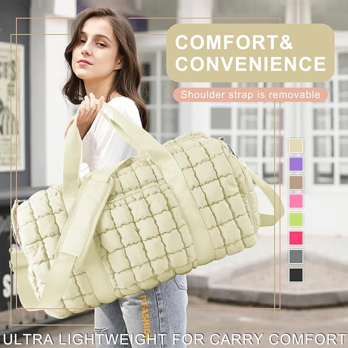 Quilted Travel Duffle Bag Gym Bag - Image 7