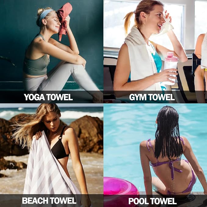 Eunzel 2 Pack Quick Dry Camping Towel, Microfiber Travel Towel 3 Size at 1 Pack - Image 7