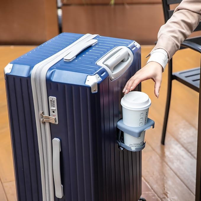 Romswi Suitcase Set with TSA Lock Cup Holder, Hardside Spinner Suitcase with - Image 3