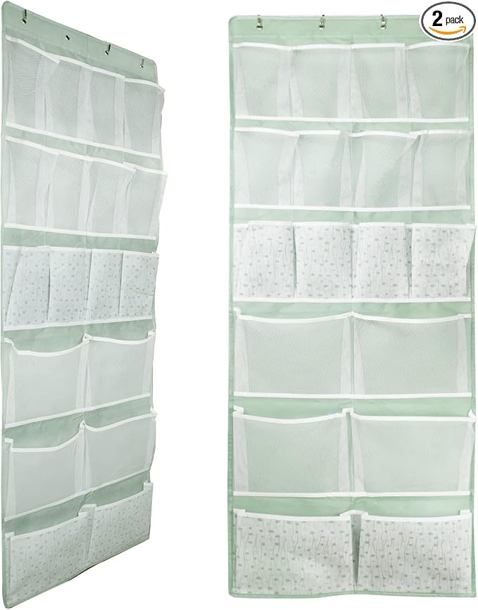18 Pocekts Over the Door Shoes Organizer, Behind Door Hanging Storage Pocekt by KANCNT