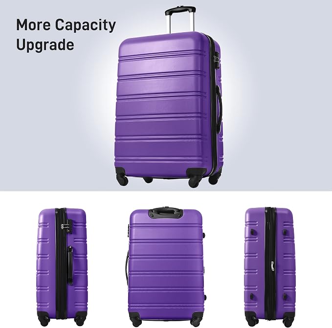 Merax Luggage Sets of 3 Piece Carry on Suitcase Airline Approved, 20/24/28 IN - Image 3