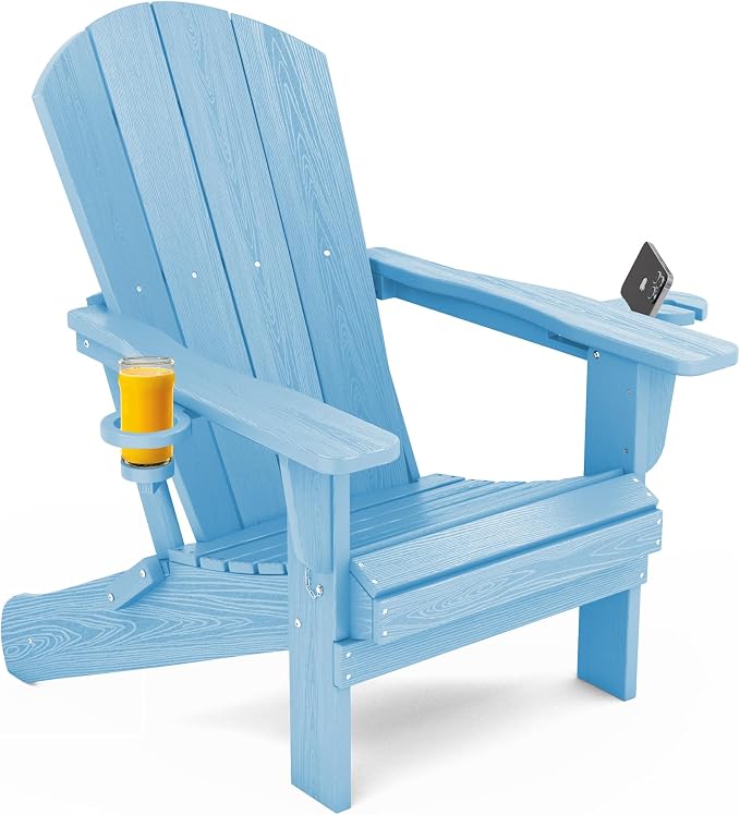 SERWALL Adirondack Chair with Cup Holders - Image 9