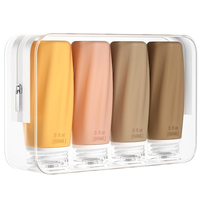 Morfone Travel Bottles Set for Toiletries, Tsa Approved Travel Size Containers by Morfone