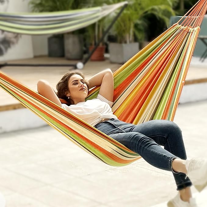 ANYOO Cotton Hammock Portable Camping Hammocks - Image 8