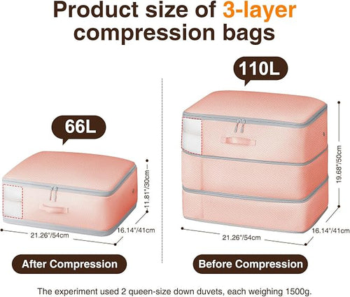 1 Pack Compression Storage Bags - 110L Large Capacity Comforter Storage Bag - Image 2