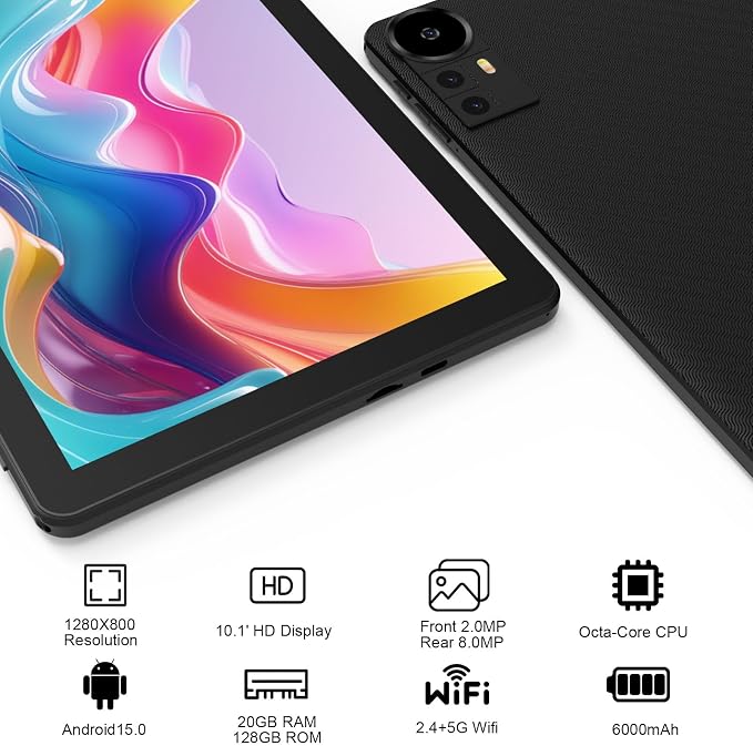 Android 15 Tablet 10 Inch, 20GB RAM+128GB ROM/2TB Expandable, 2 in 1 Tablets - Image 3