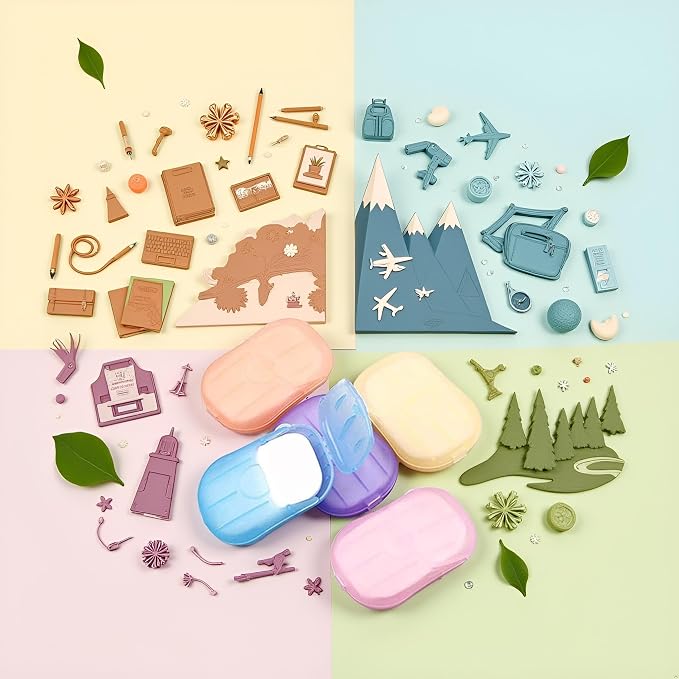 5 Boxes Eco Travel Soap Leaves, Portable Cleanser - Image 7