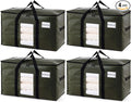 TAILI 4 Pack Green Extra Large Storage Bags, Heavy Duty Totes by TAILI