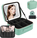 Travel Makeup Bag with LED Mirror, Cosmetic Bags by Emdelifo