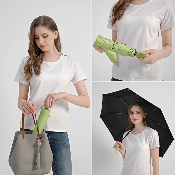 BAODINI Small UV Protection Travel Umbrella Compact - Image 3