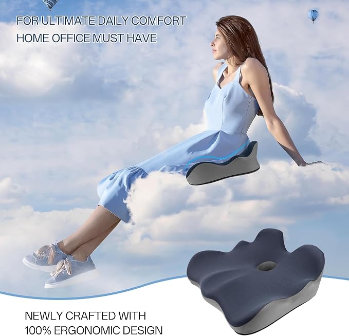 Seat Cushion, X-Large Memory Foam Office Chair Cushion, - Image 3