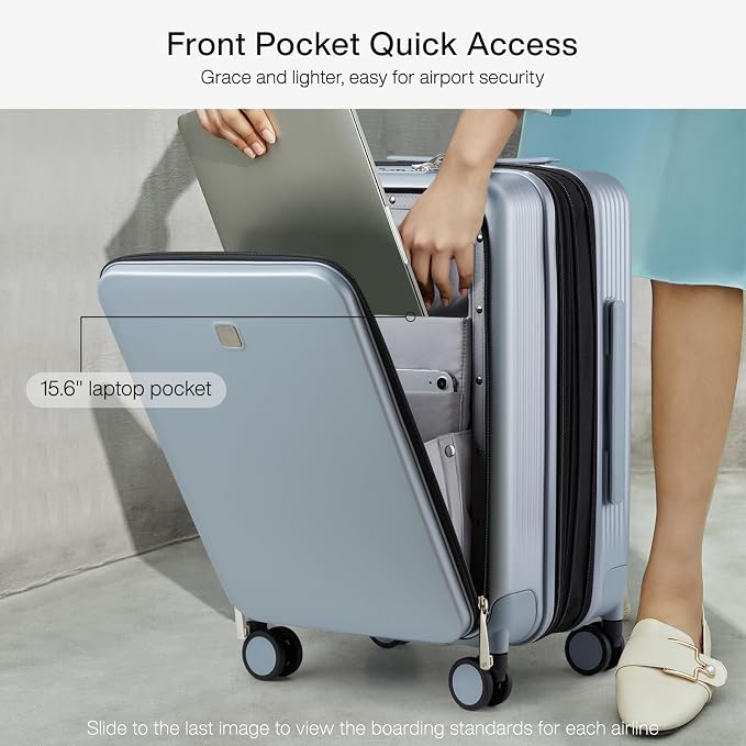 Hanke Grace Expandable Carry On Luggage - Image 2