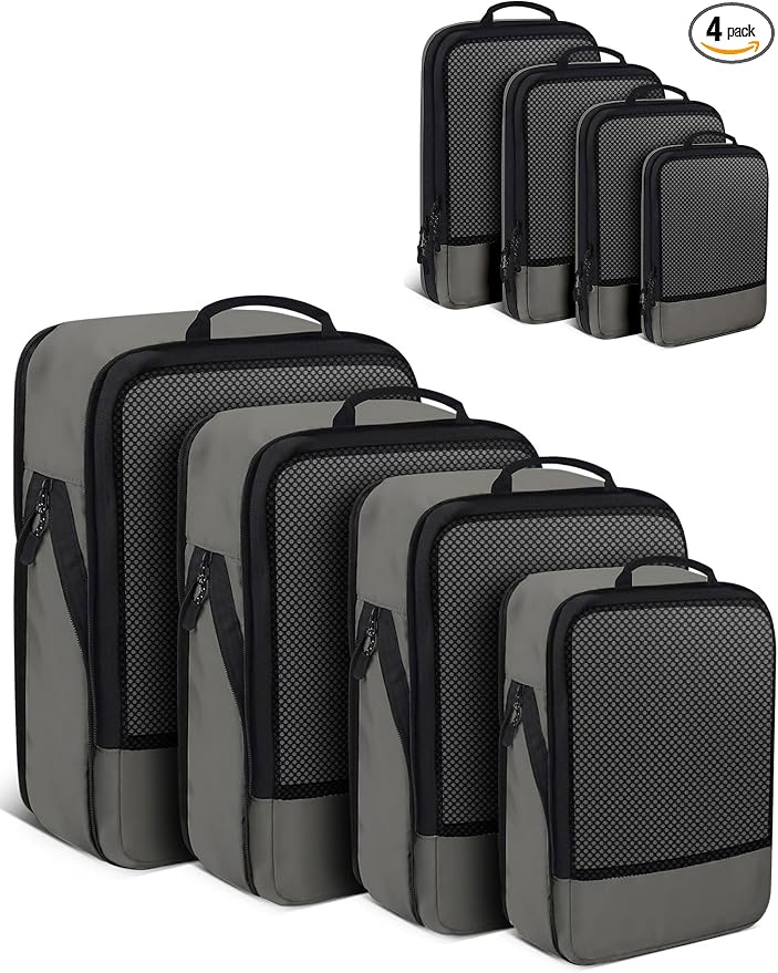 4 PCS Set Compression Packing Cubes by SDGFUI