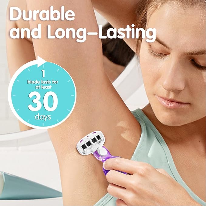 DreamGenius Travel Razors for Women Include 1 Handle and 5 Cartridges, Extra - Image 7