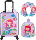 Sanwuta 4 Pcs Kids Luggage Set Kids Backpack Travel Rolling Suitcase by Sanwuta