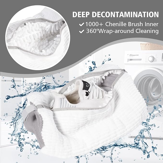 HEAVYWOOD Shoes Bag for Washing Machine Reusable Shoe Cleaning Washing Machine - Image 3