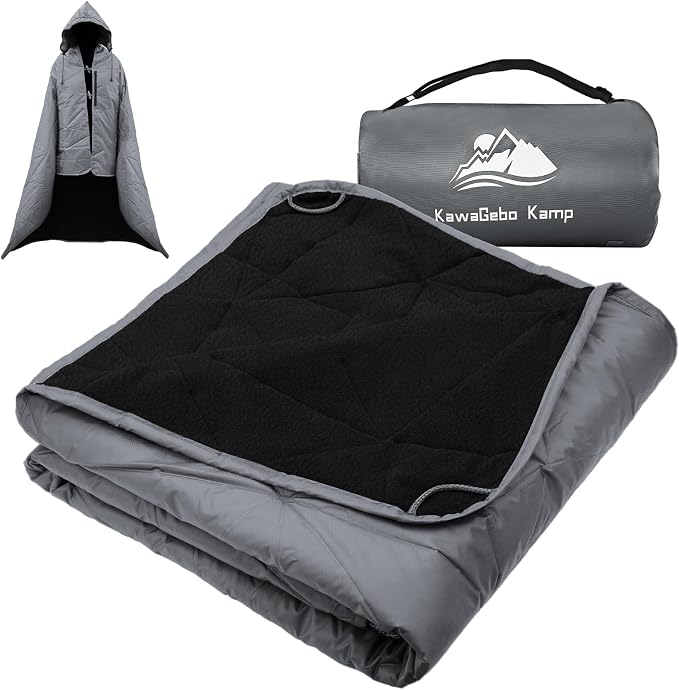 Outdoor Waterproof Blanket, Foldable Fleece Stadium Blanket by KawaGeboKamp