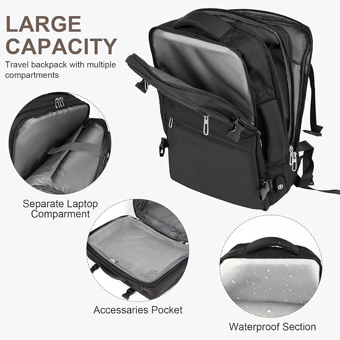 Travel Laptop Backpack with USB Charging Port Business Anti Theft Water - Image 5